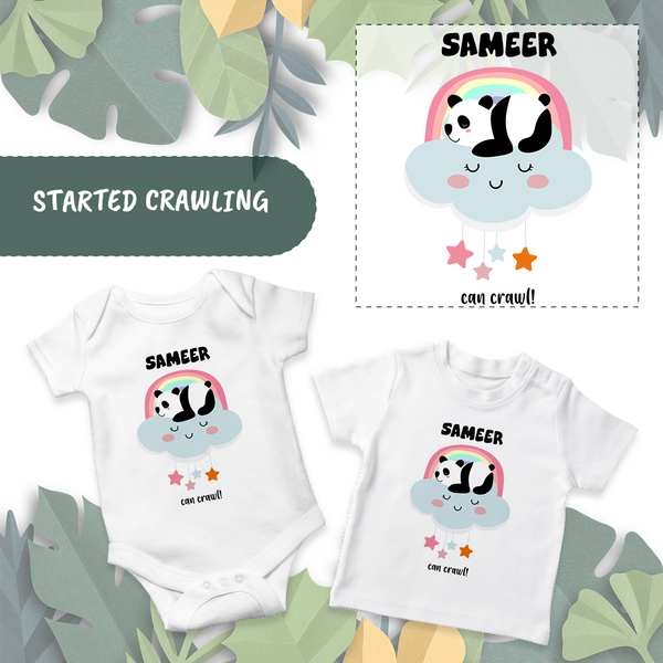 First Crawl Personalised Onesie - A Milestone to Remember | With Baby's Name
